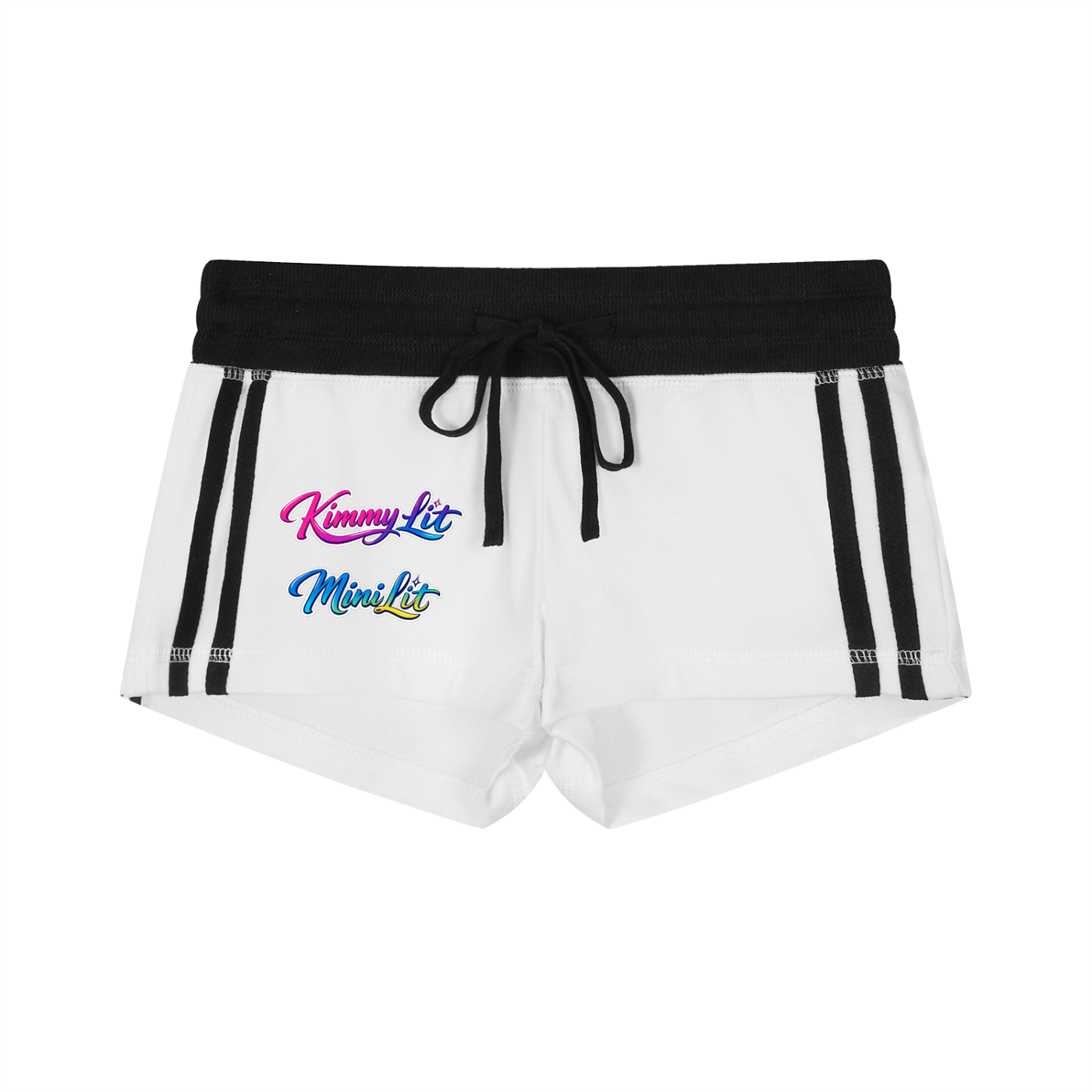 KimmyLit MiniLit Women's Contrast Stripe Track Shorts