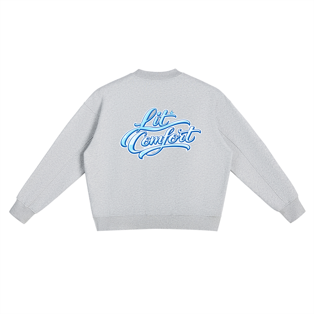 Fleece Side Slit Crewneck Sweatshirt