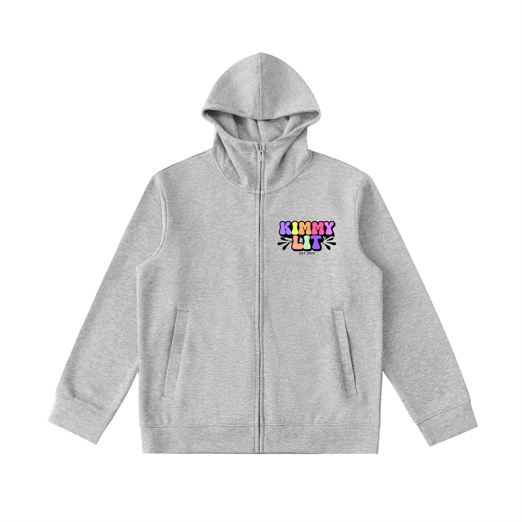 Essential Unisex Heavyweight High Neck  Zip-Up Hoodie