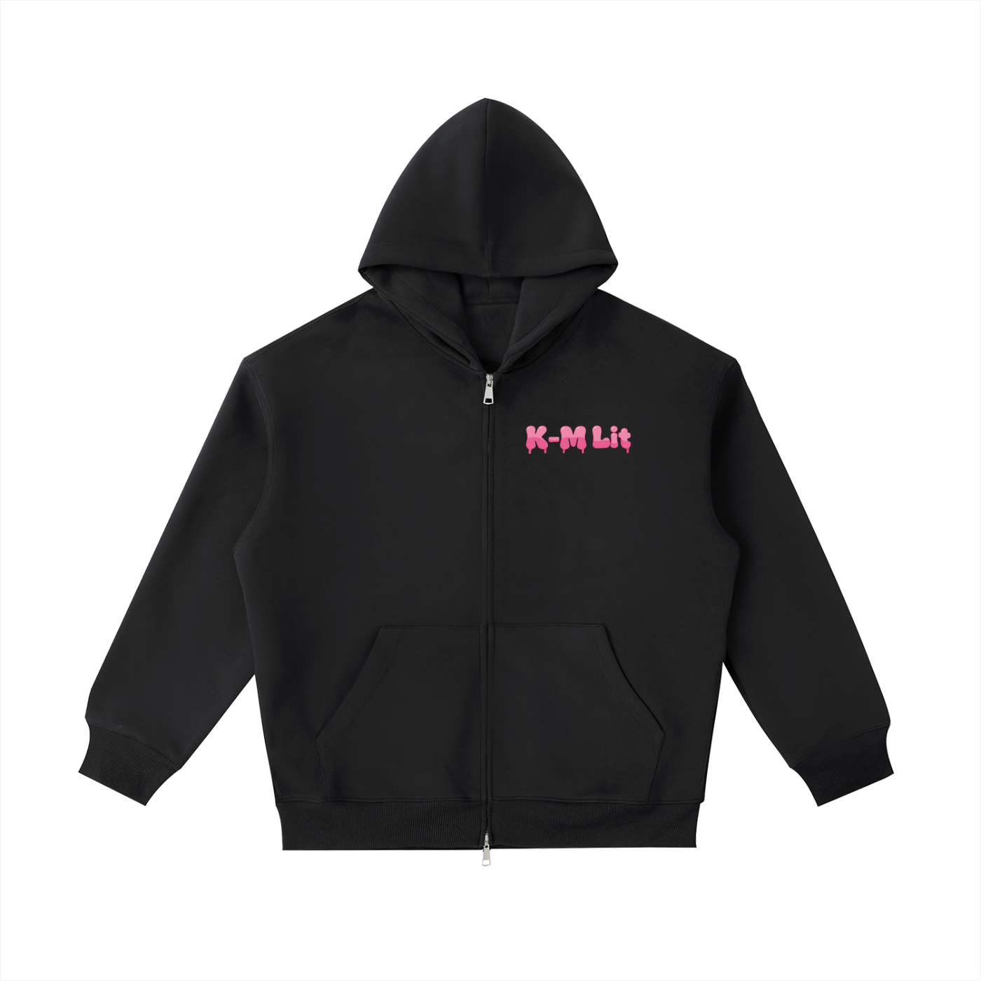 K-M Lit Essential Zip Up Pocket Hoodie